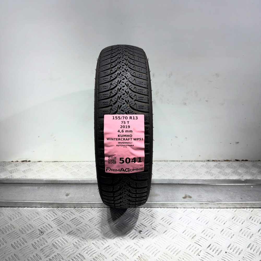 Gomma Usata 155 70 R13 75T Kumho Wintercraft WP51 Invernale