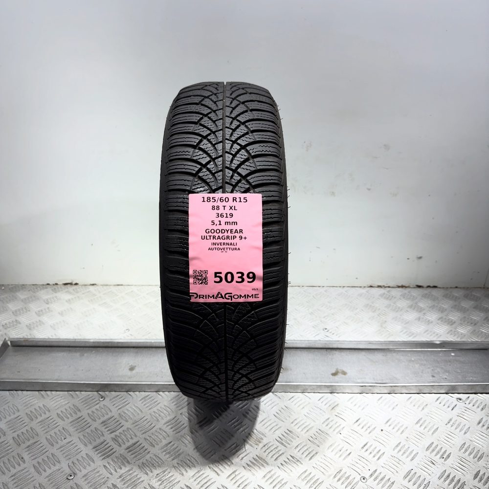 Gomma Usata 185 60 R15 88T XL Goodyear Ultragrip 9+ 73% Invernale