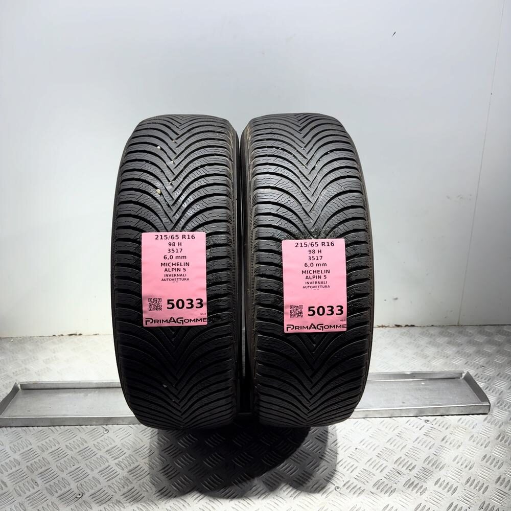 Gomme Usate 215 65 R16 98H Michelin Alpin 5 86% Invernali