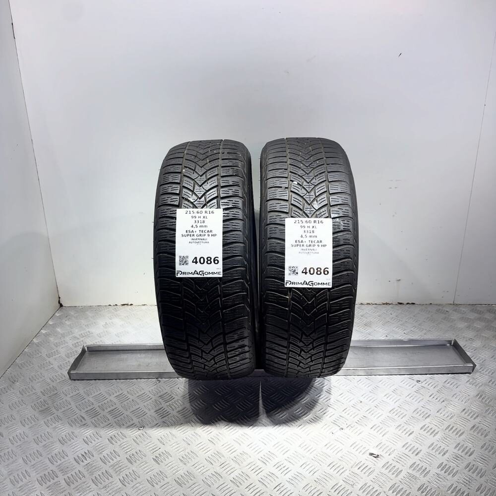 Gomme Usate 215 60 R16 99H XL Esa+ Tecar Super Grip 9 HP Invernali