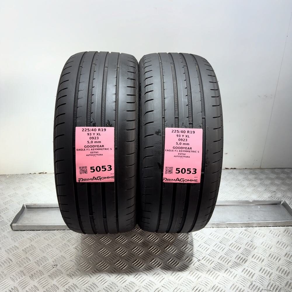 Gomme Usate 225 40 R19 93Y XL Goodyear Eagle F1 Asymmetric 5 71% Estive