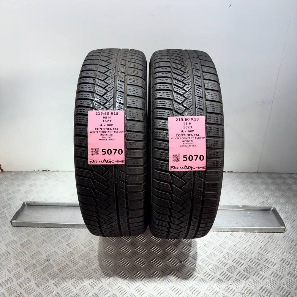 Gomme Usate 215 60 R18 98H Continental Wintercontact TS850P RunFlat Invernali