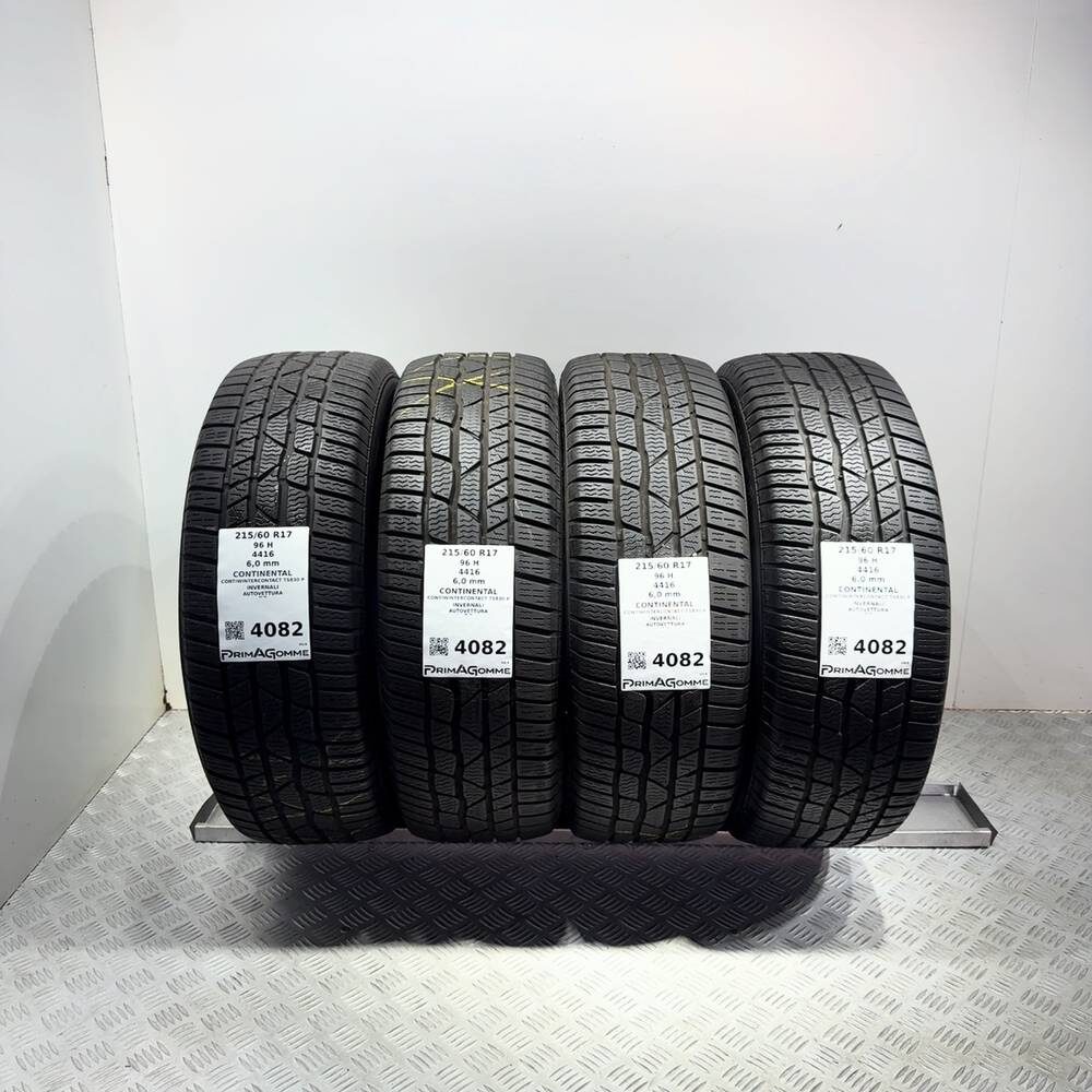 Gomme Usate 215 60 R17 96H Continental Contiwintercontact TS830 P 86% Invernali