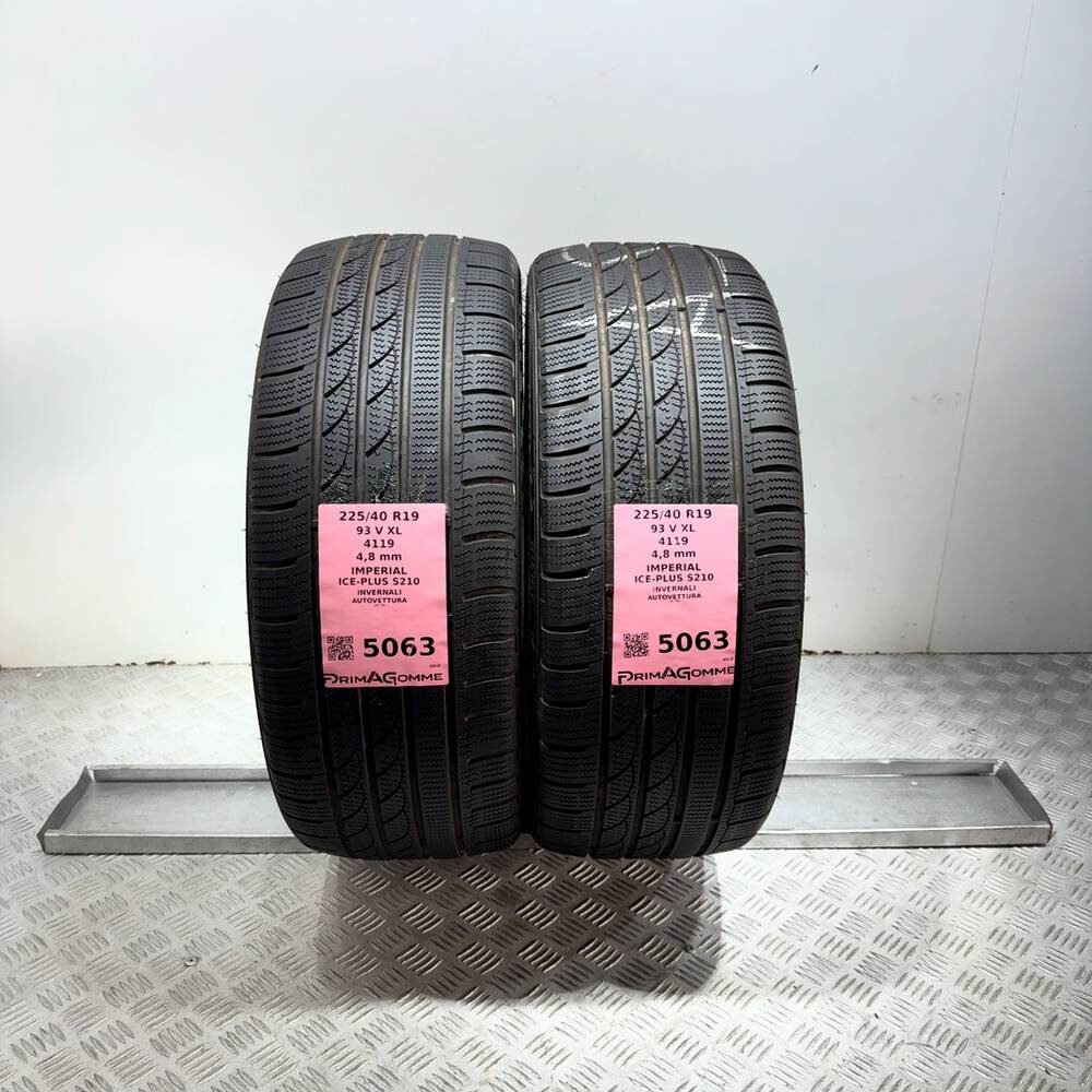 Gomme Usate 225 40 R19 93V XL Imperial Ice-Plus S210 Invernali