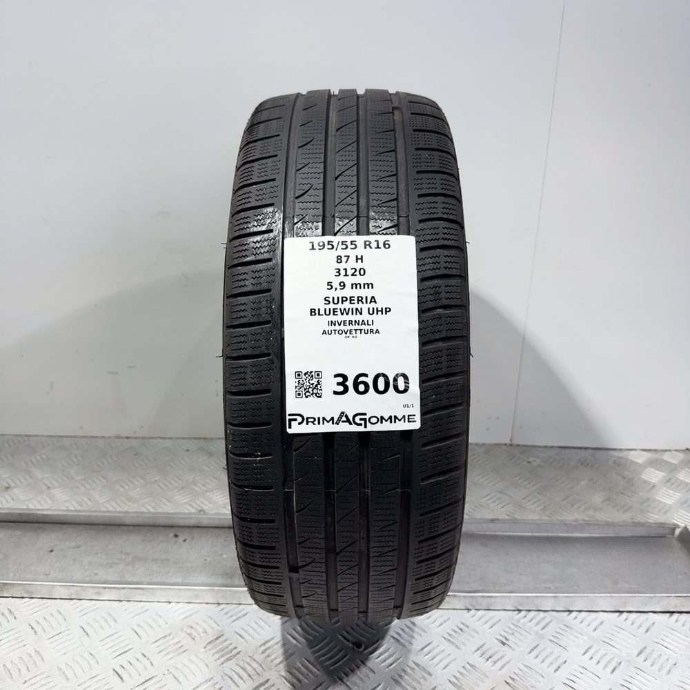 Gomma Usata 195 55 R16 87H XL Superia Bluewin Uhp 84% Invernale