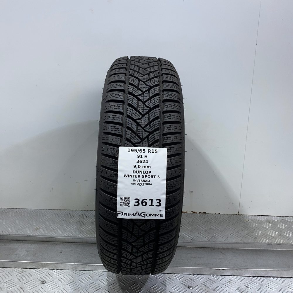 Gomma Usata 195 65 R15 91H Dunlop Winter Sport 5 98% Invernale