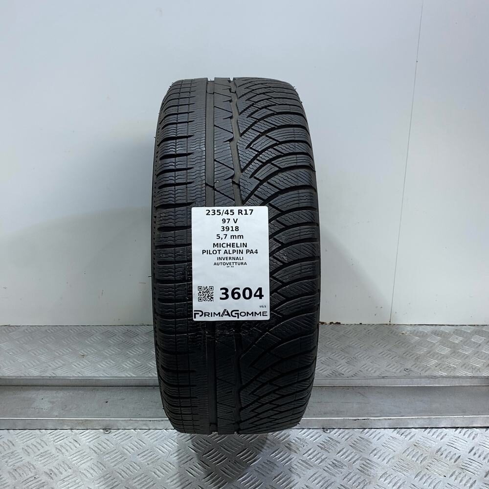 Gomma Usata 235 45 R17 97V XL Michelin Pilot Alpin PA4 81% Invernale