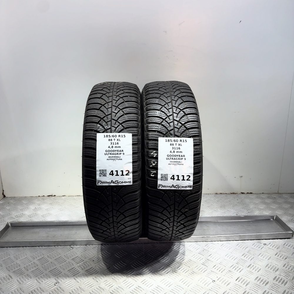 Gomme Usate 185 60 R15 88T XL Goodyear Ultragrip 9 Invernali