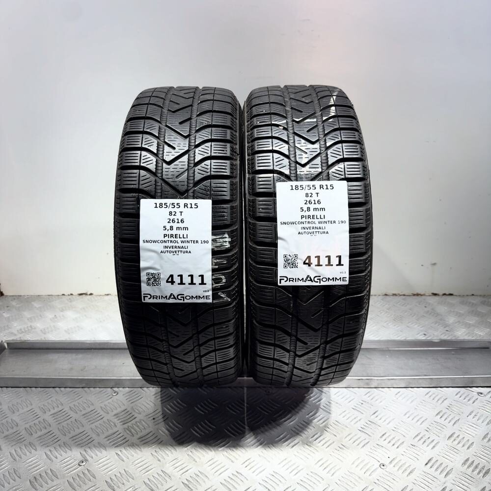 Gomme Usate 185 55 R15 82T Pirelli Snowcontrol Winter 190 83% Invernali