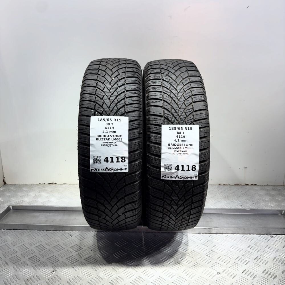 Gomme Usate 185 65 R15 88T Bridgestone Blizzak LM005 Invernali