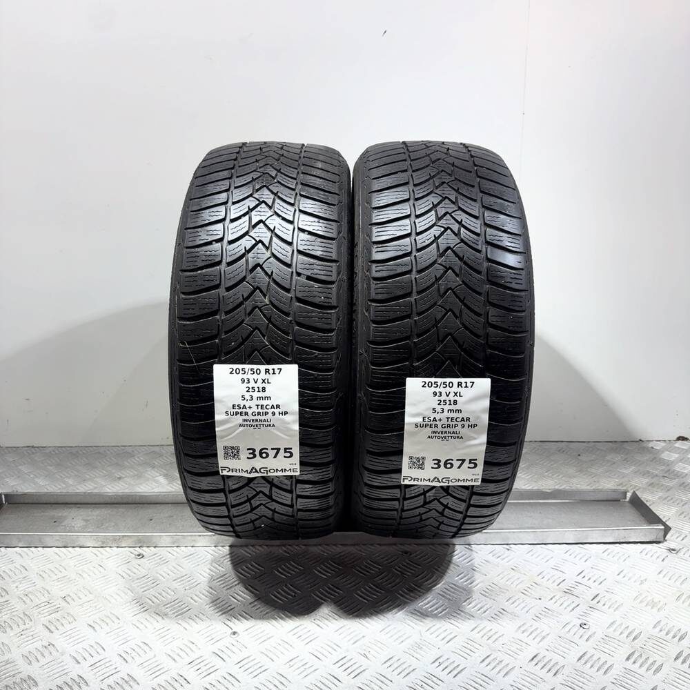 Gomme Usate 205 50 R17 93V XL Esa+ Tecar Super Grip 9 HP 76% Invernali
