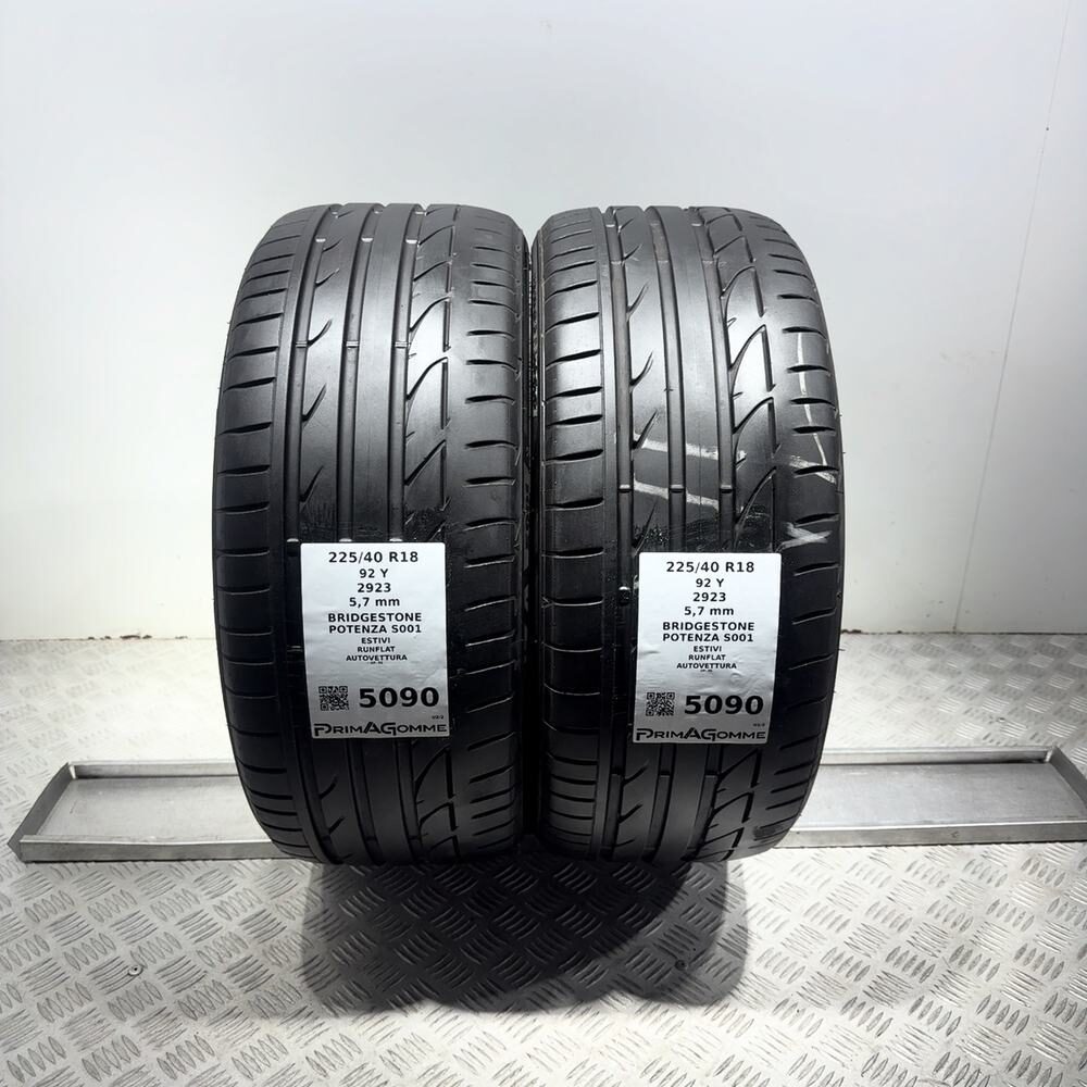 Gomme Usate 225 40 R18 92Y Bridgestone Potenza S001 RunFlat 81% Estive