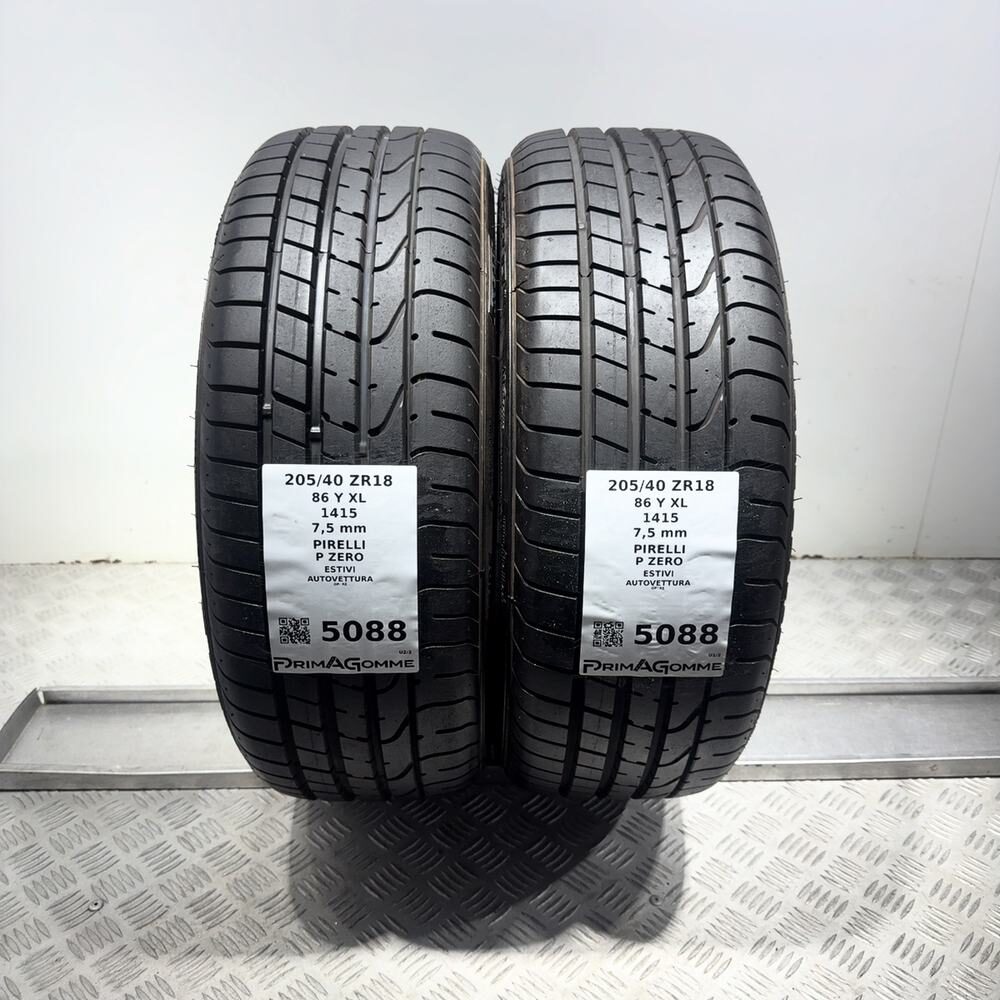 Gomme Usate 205 40 ZR18 86Y XL Pirelli P Zero 98% Estive