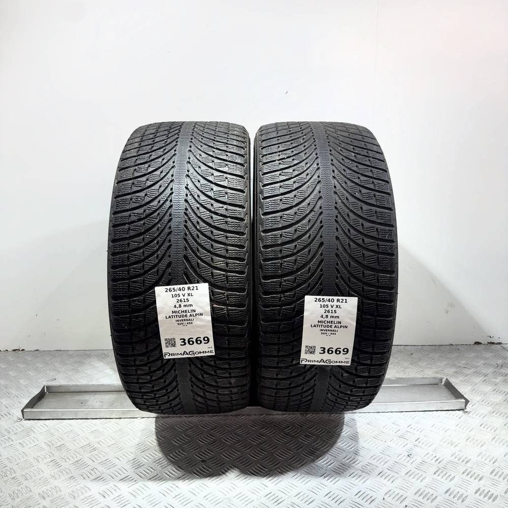 Gomme Usate 265 40 R21 105V XL Michelin Latitude Alpin Invernali