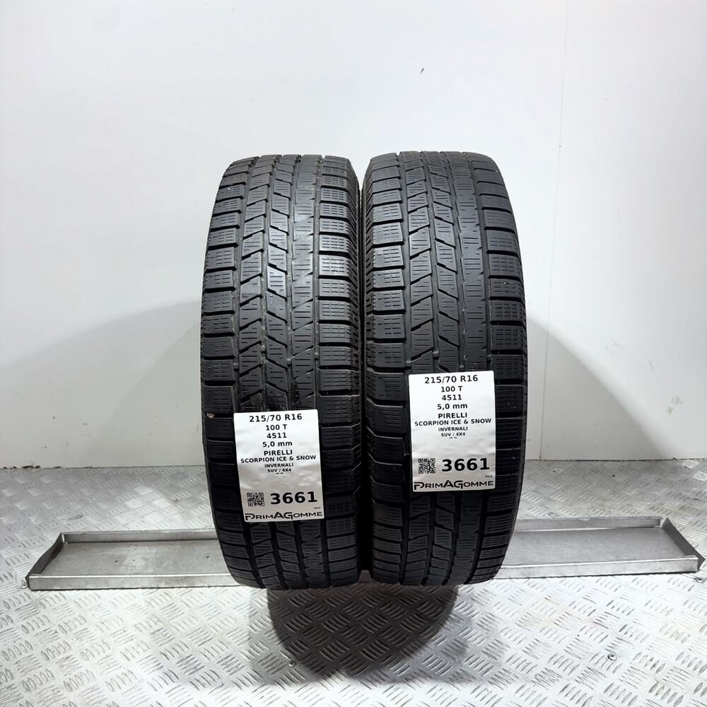 Gomme Usate 215 70 R16 100T Pirelli Scorpion Ice & Snow 71% Invernali