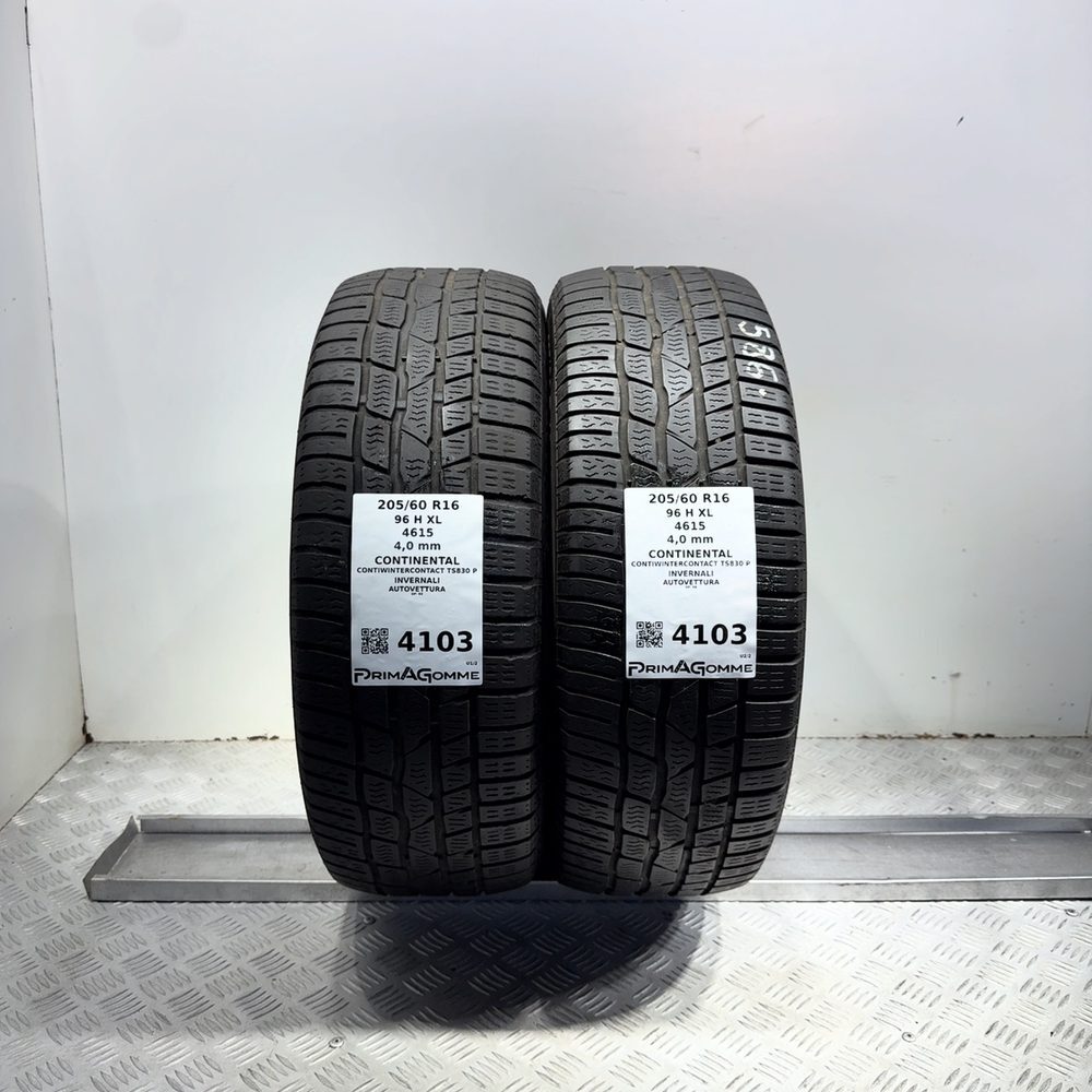 Gomme Usate 205 60 R16 96H XL Continental Contiwintercontact TS830 P Invernali
