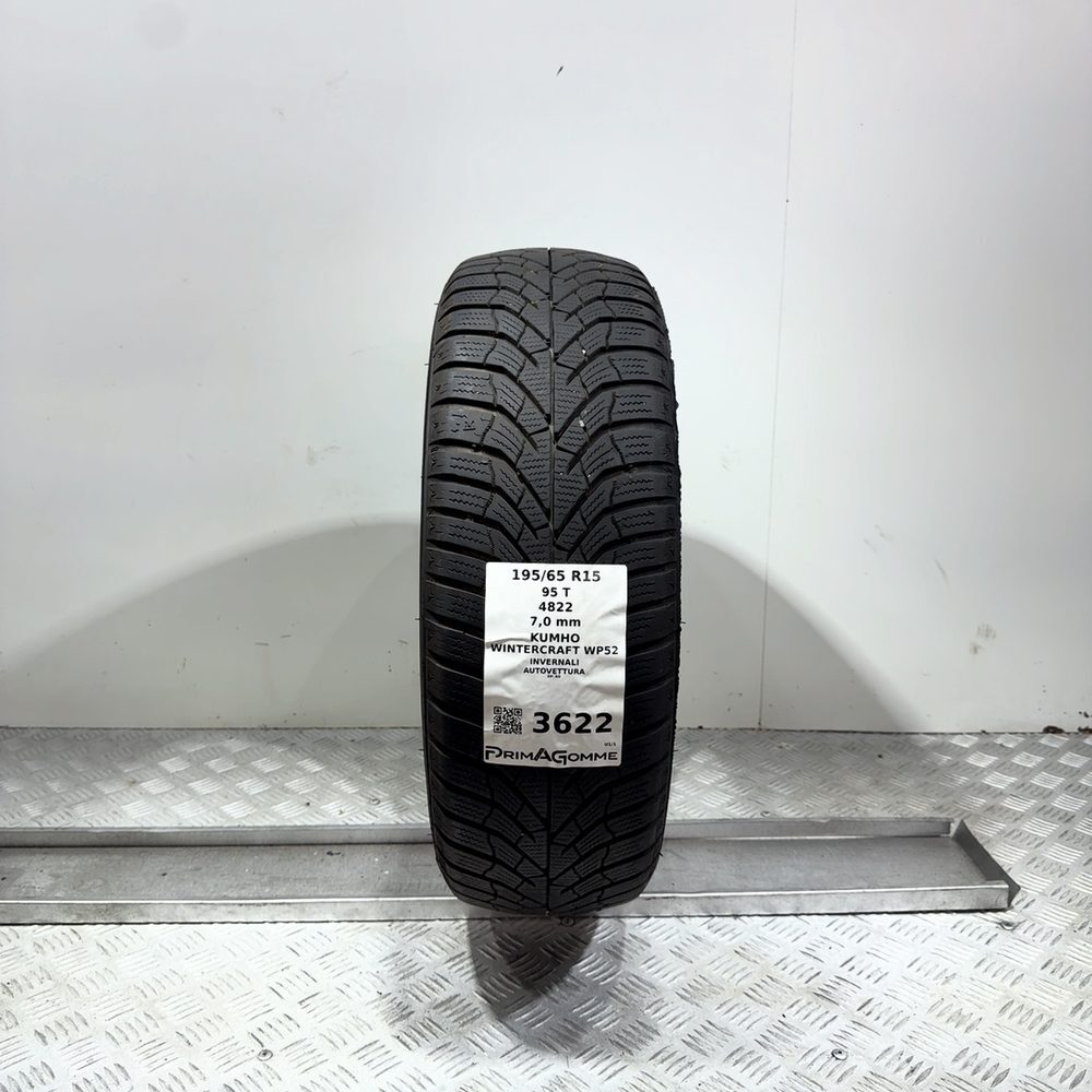 Gomma Usata 195 65 R15 95T Kumho Wintercraft WP52 98% Invernale