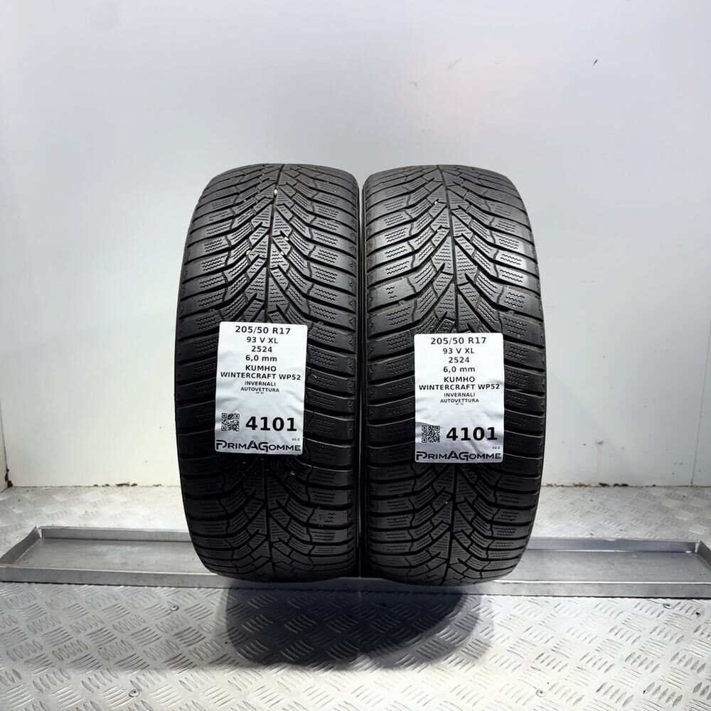 Gomme Usate 205 50 R17 93V XL Kumho Wintercraft WP52 86% Invernali