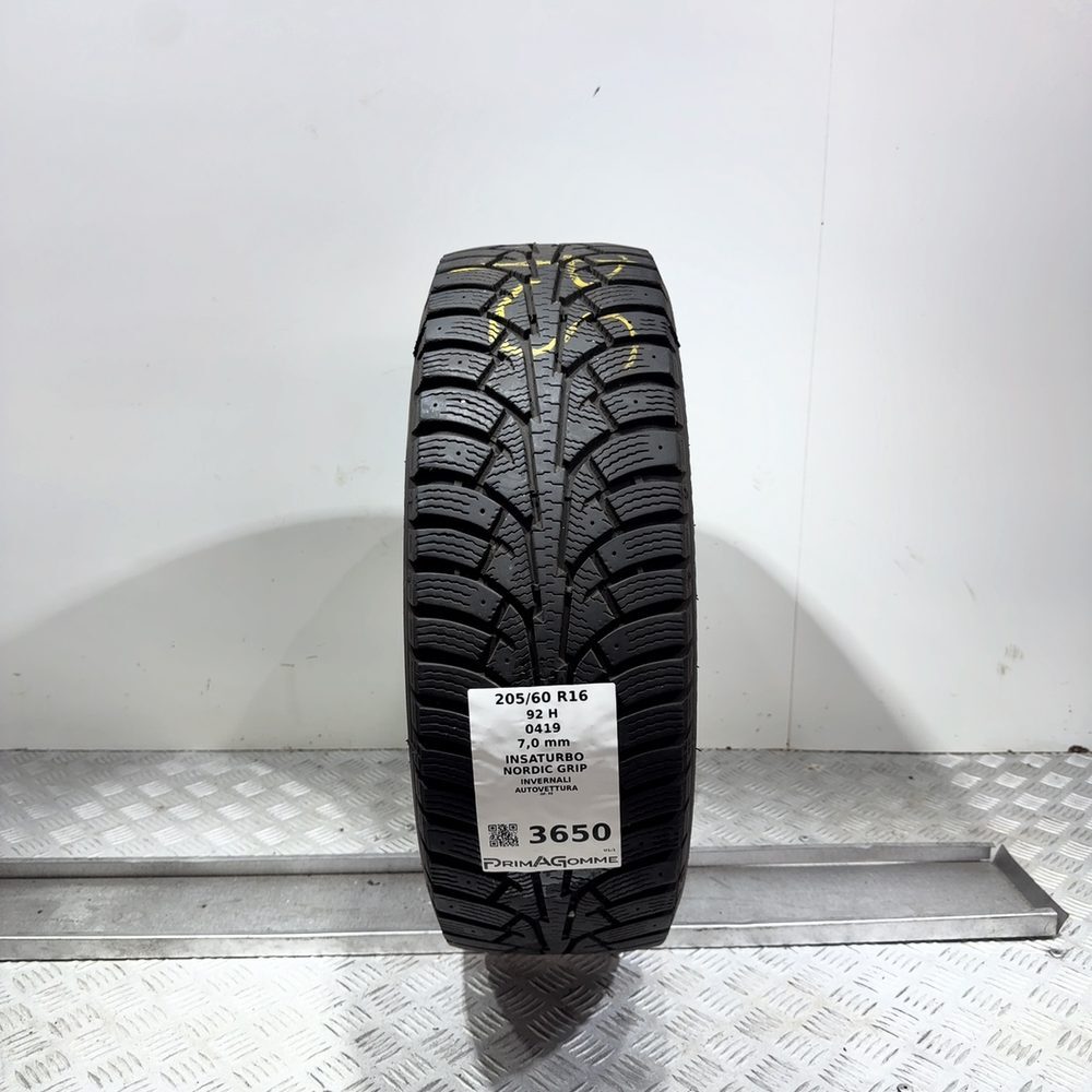 Gomma Usata 205 60 R16 92H Insaturbo Nordic Grip 98% Invernale