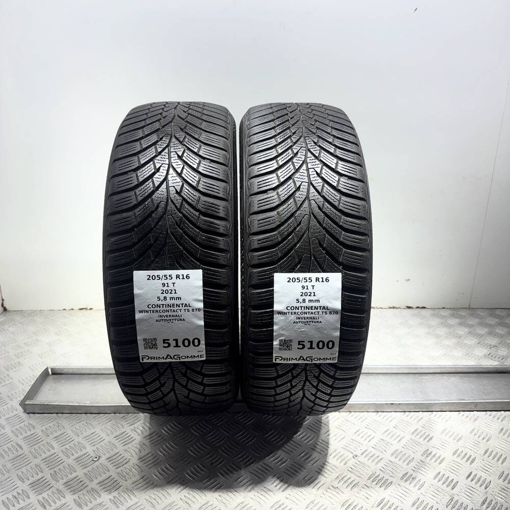 Gomme Usate 205 55 R16 91T Continental Wintercontact TS 870 83% Invernali