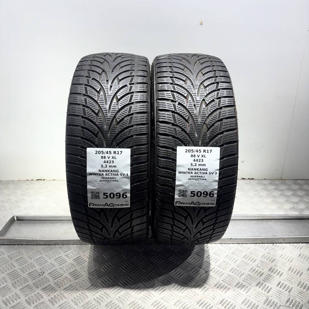 Gomme Usate 205 45 R17 88V Nankang Winter Activa SV-3 74% Invernali