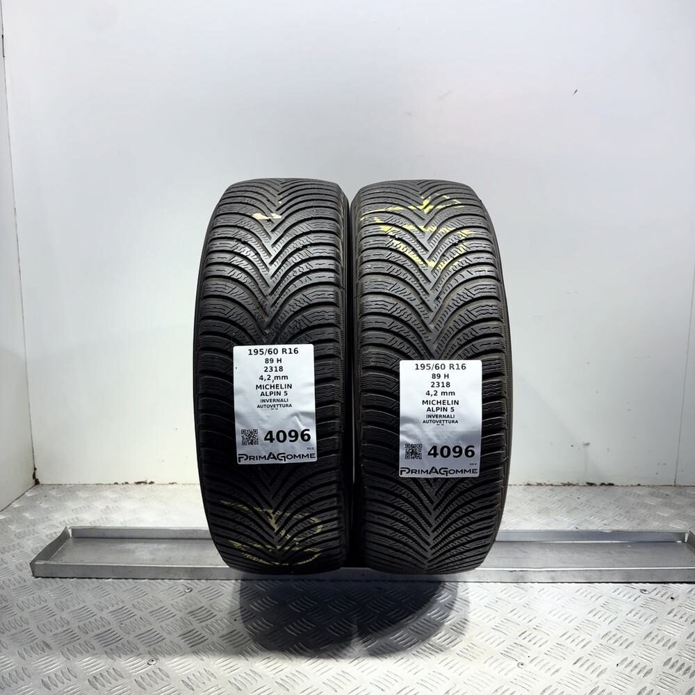 Gomme Usate 195 60 R16 89H Michelin Alpin 5 Invernali