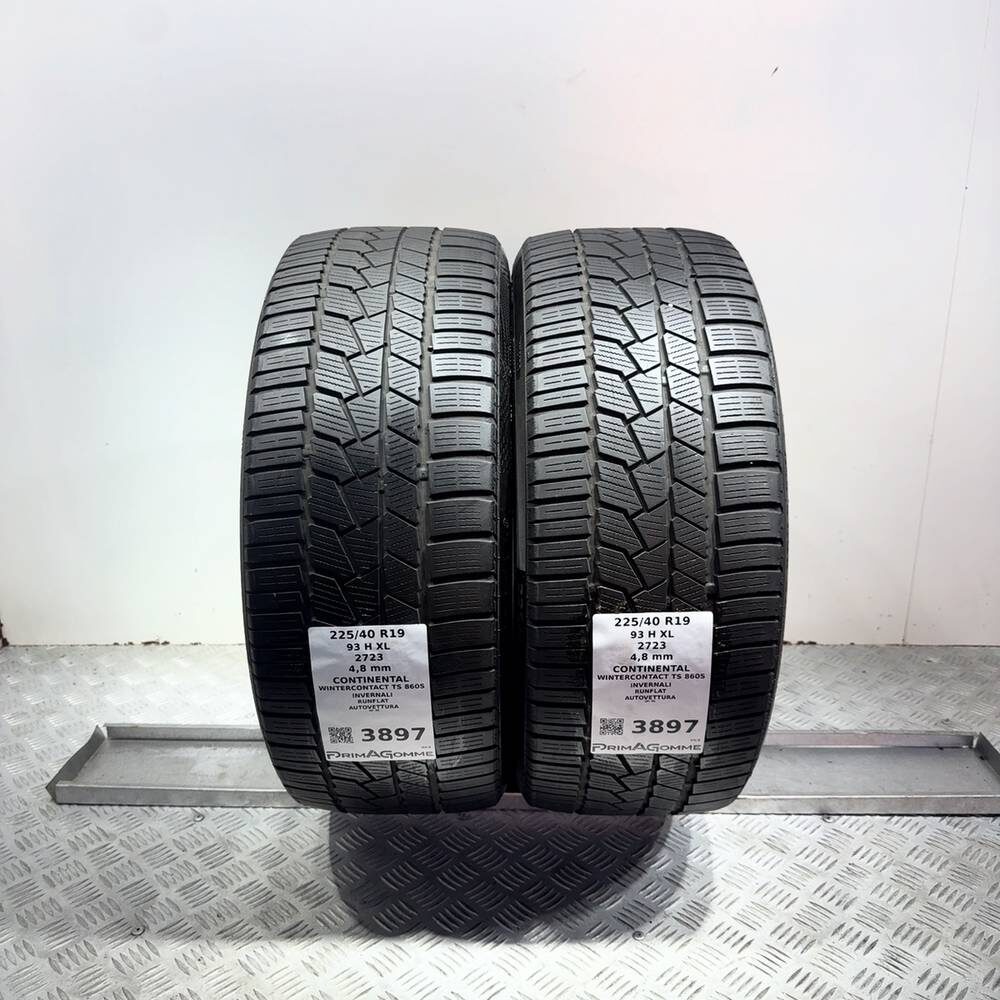 Gomme Usate 225 40 R19 93H XL Continental Wintercontact TS RunFlat Invernali