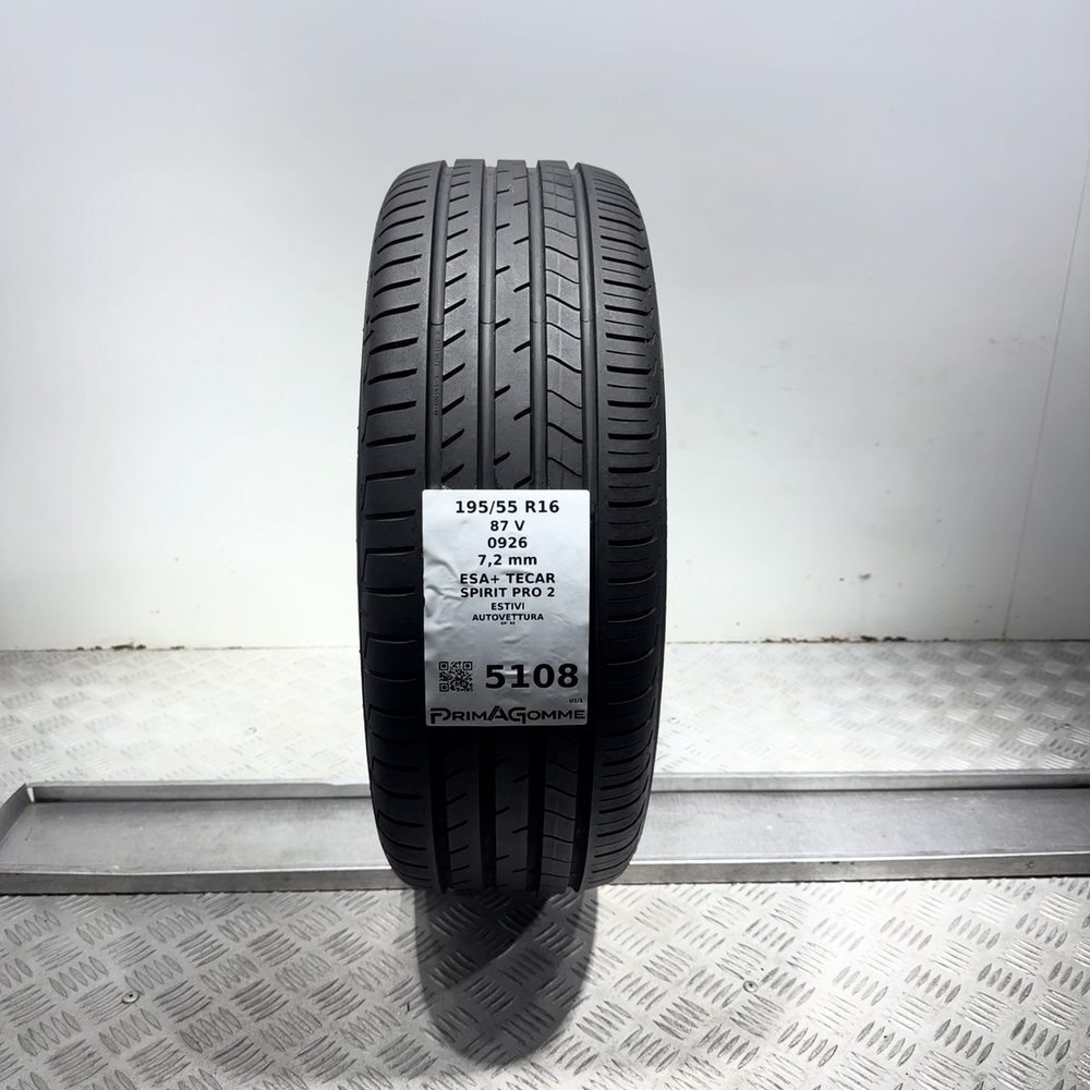Gomma Usata 195 55 R16 87V Esa+ Tecar Spirit Pro 2 98% Estivo