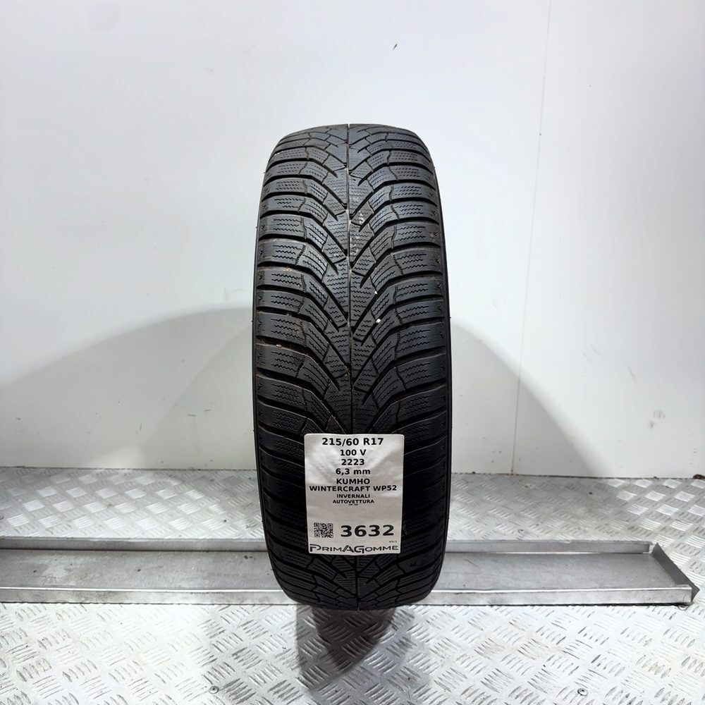 Gomma Usata 215 60 R17 100V Kumho Wintercraft WP52 90% Invernale