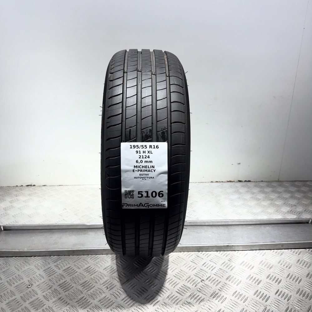 Gomma Usata 195 55 R16 91H XL Michelin E•Primacy 86% Estivo