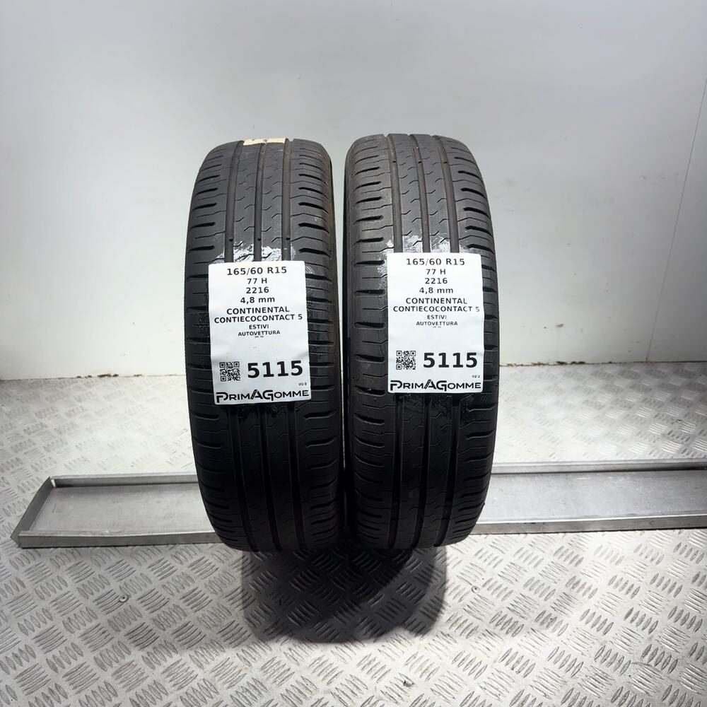 Gomme Usate 165 60 R15 77H Continental Contiecocontact 5 Estive