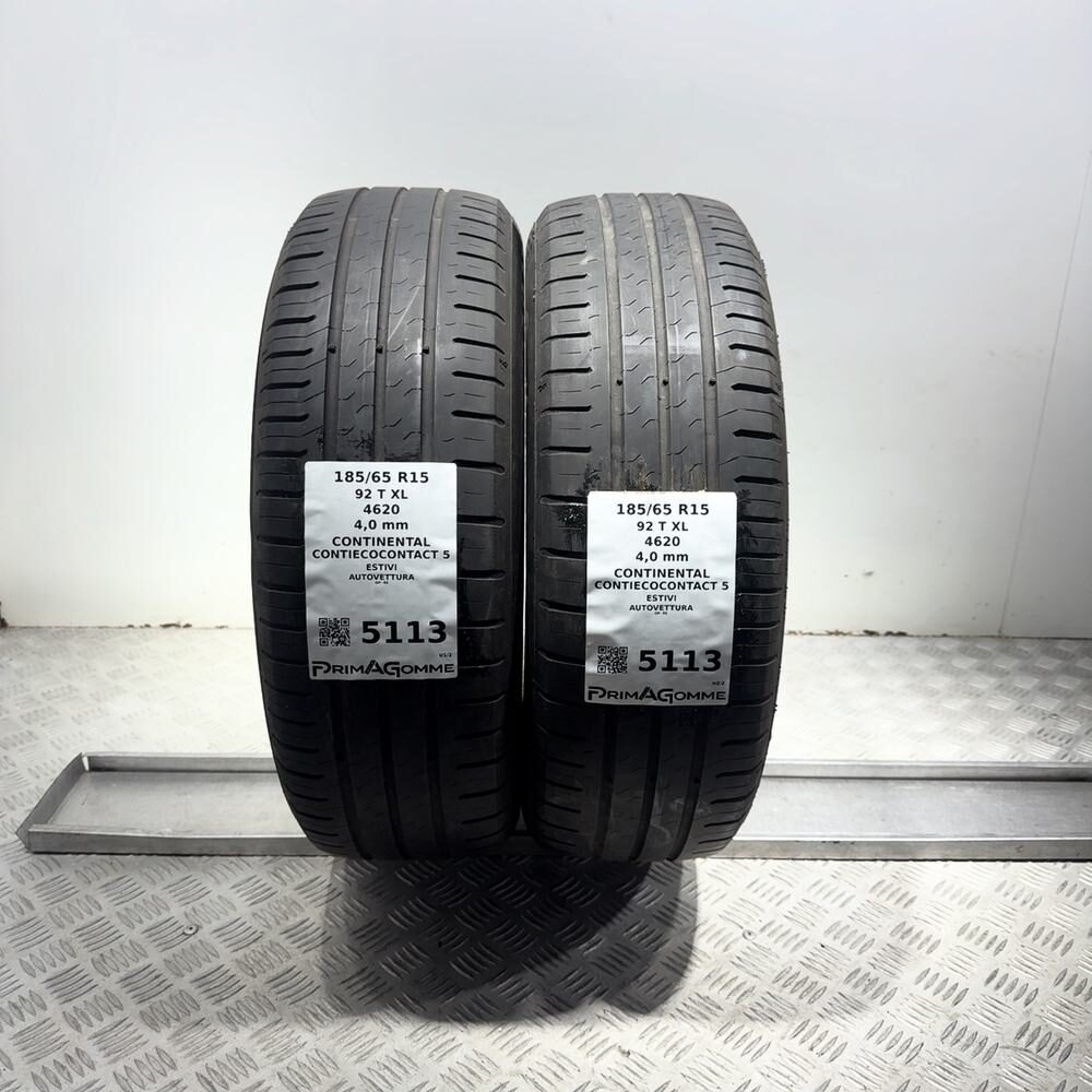 Gomme Usate 185 65 R15 92T XL Continental Contiecocontact 5 Estive