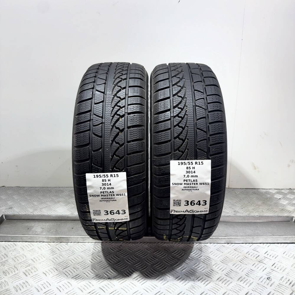 Gomme Usate 195 55 R15 85H Petlas Snow Master W651 98% Invernali