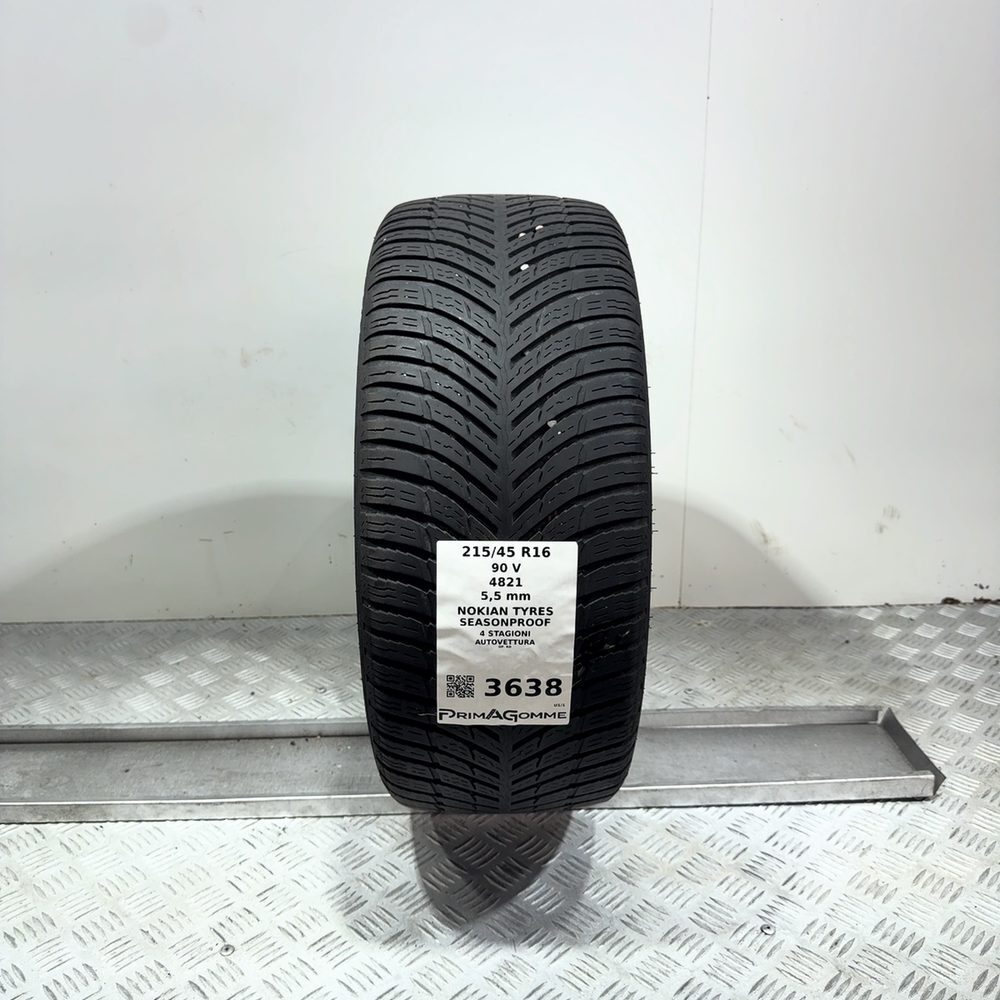 Gomma Usata 215 45 R16 90V XL Nokian Tyres Seasonproof 79% 4 Stagioni