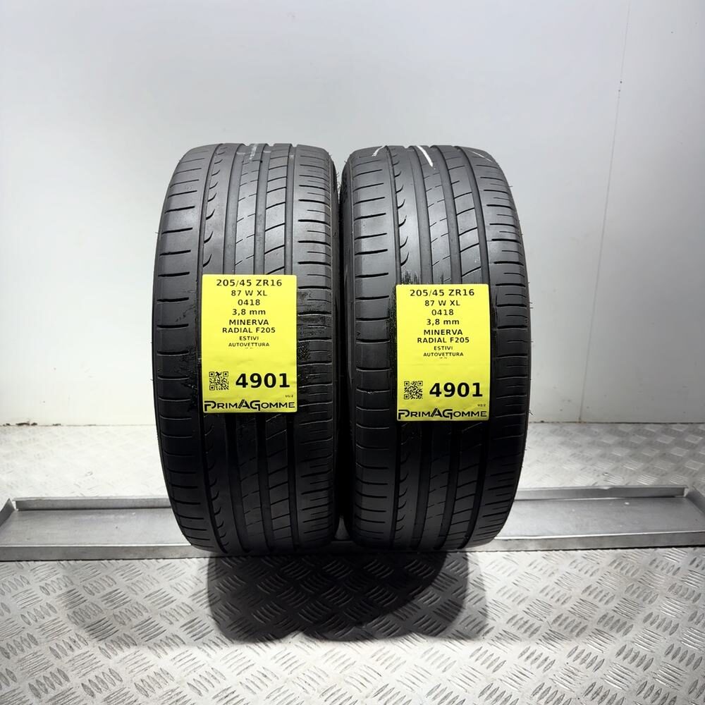 Gomme Usate 205 45 ZR16 87W XL Minerva Radial F205 Estive