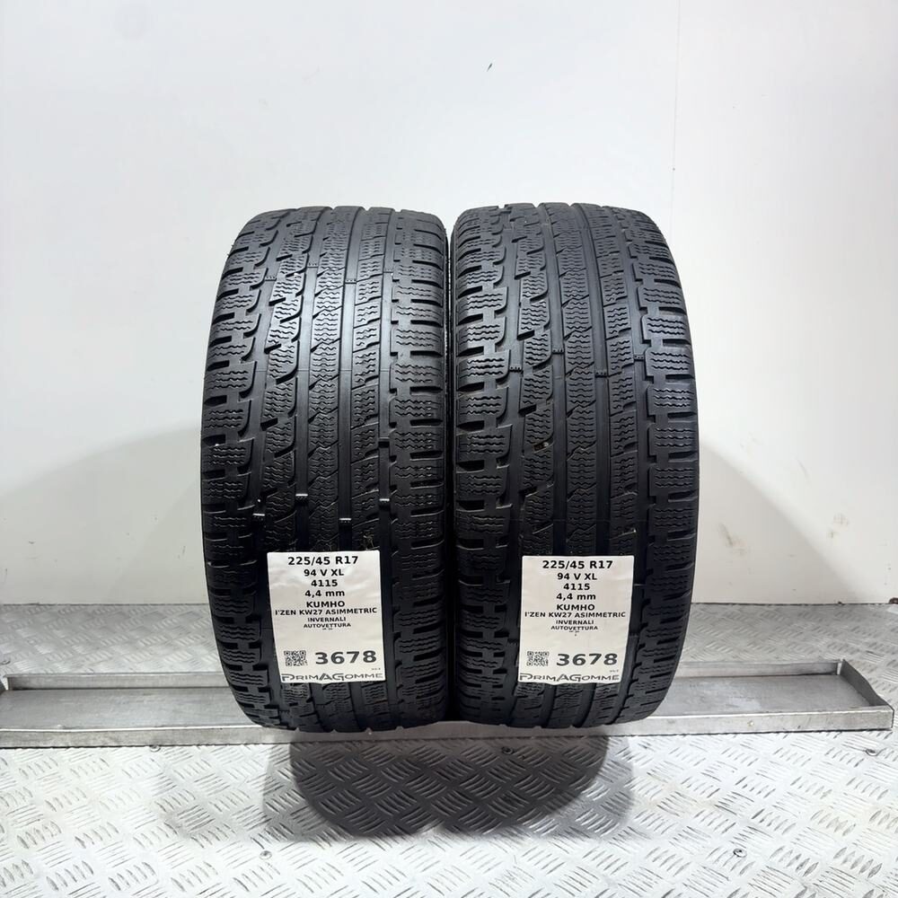 Gomme Usate 225 45 R17 94V XL Kumho I’Zen KW27 Asimmetric Invernali