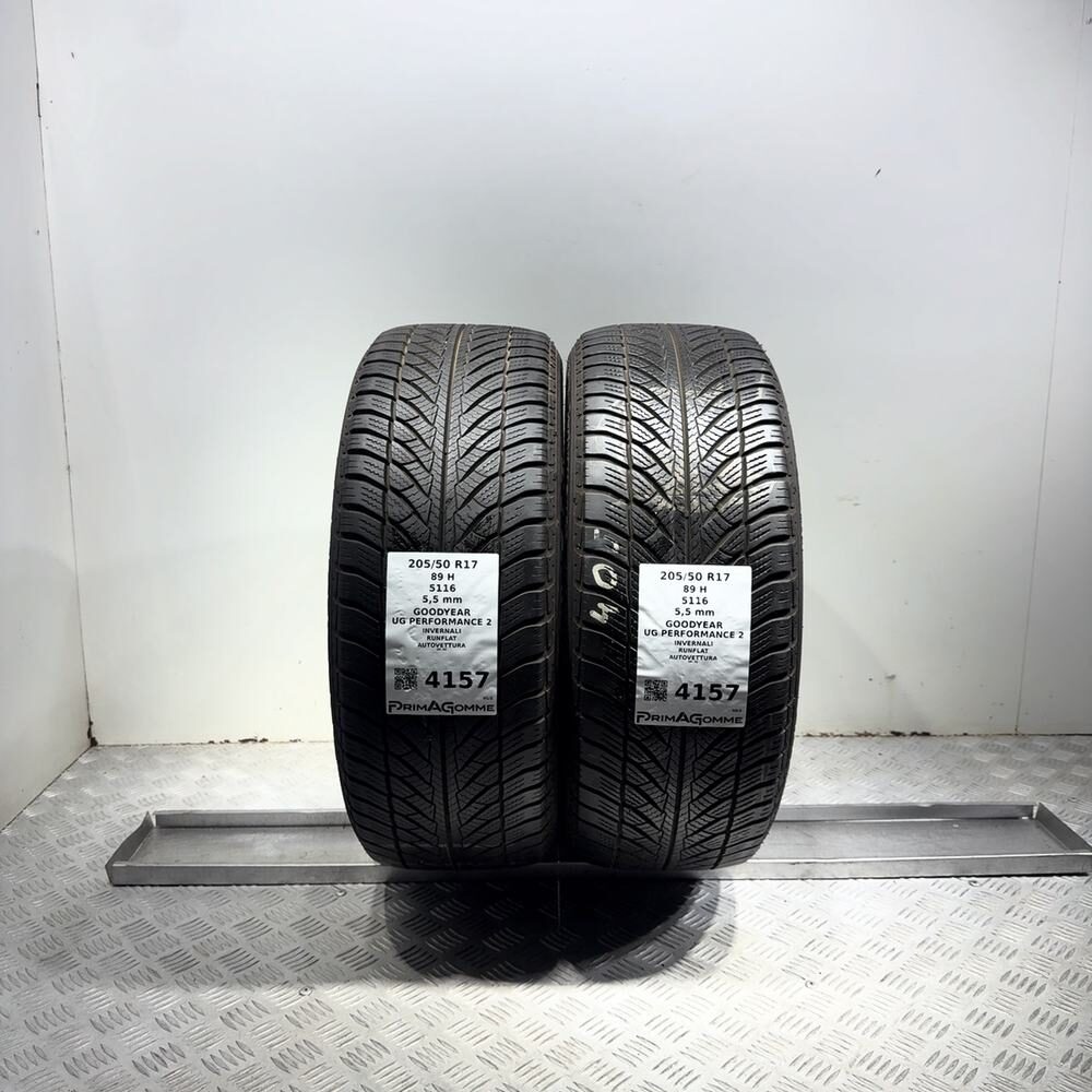 Gomme Usate 205 50 R17 89H Goodyear UG Performance 2 RunFlat 79% Invernali