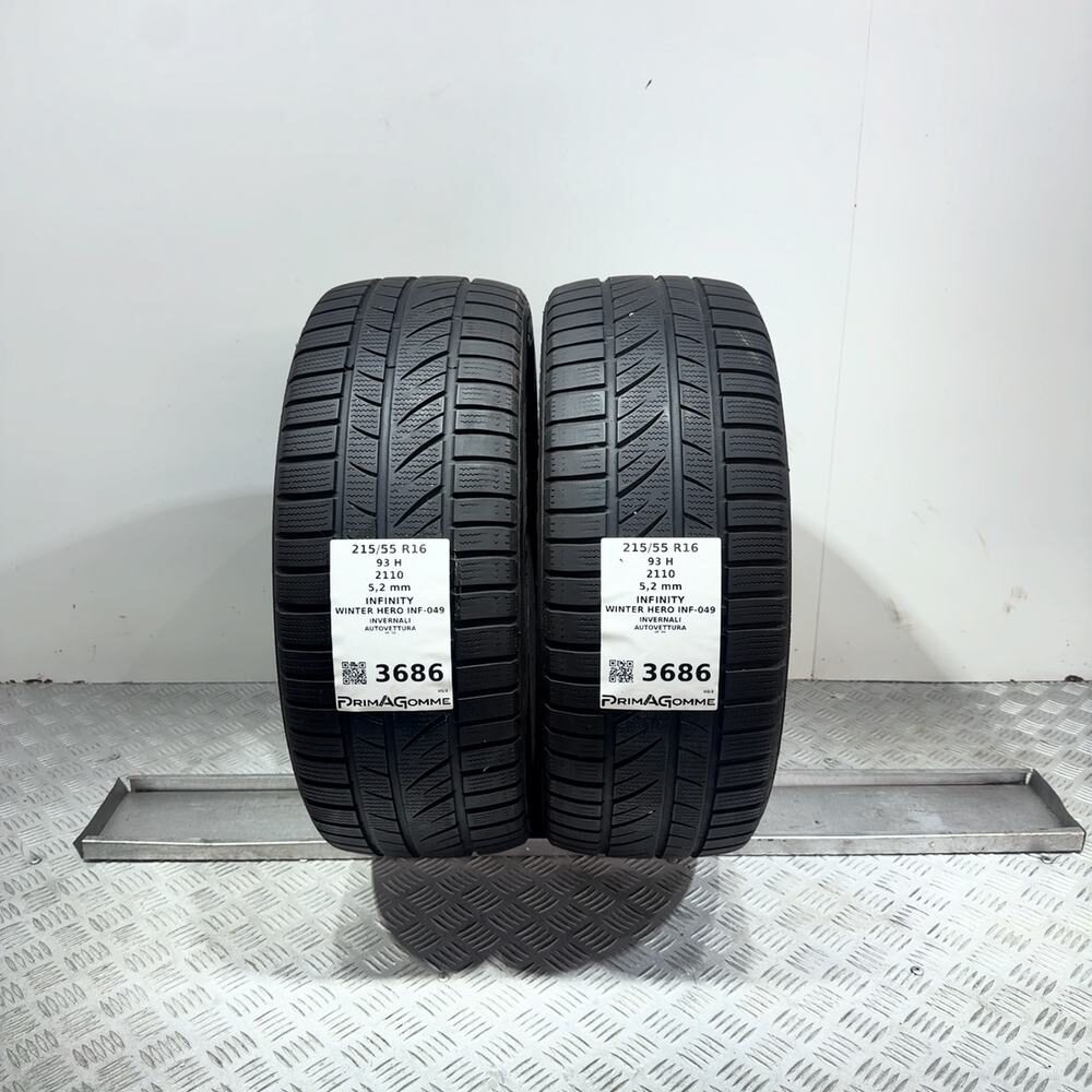 Gomme Usate 215 55 R16 93H Infinity Winter Hero Inf-049 74% Invernali