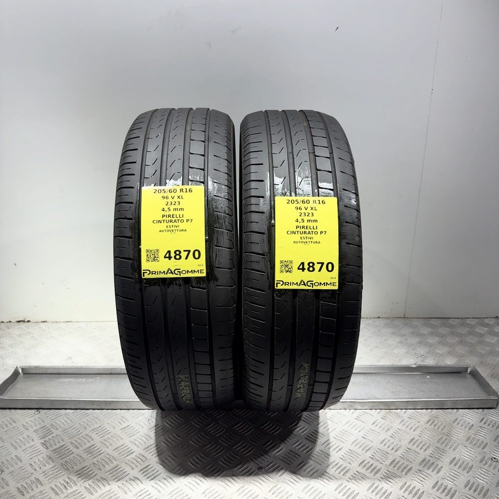 Gomme Usate 205 60 R16 96V XL Pirelli Cinturato P7 Estive