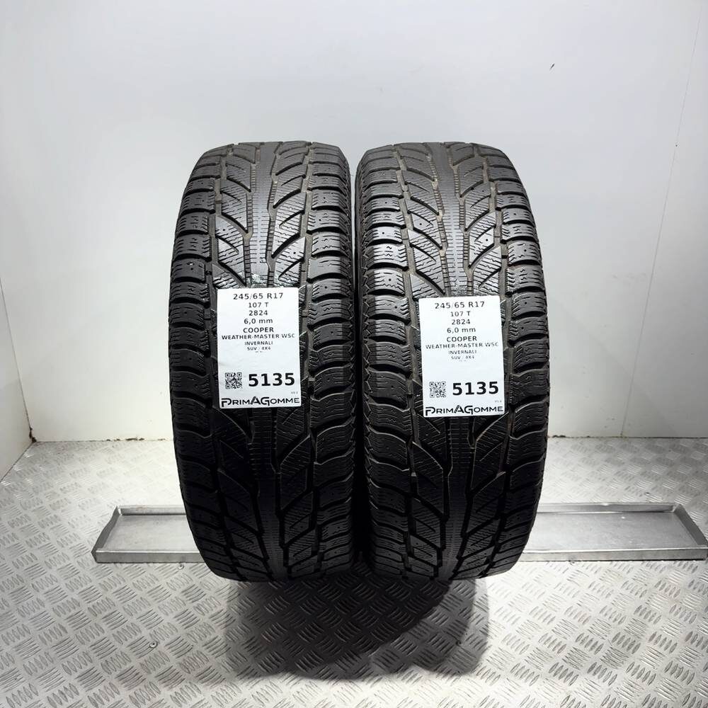 Gomme Usate 245 65 R17 107T Cooper Weather-Master Wsc 86% Invernali