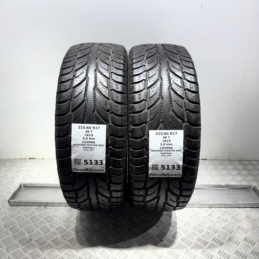 Gomme Usate 215 60 R17 96T Cooper Weather-Master Wsc 71% Invernali
