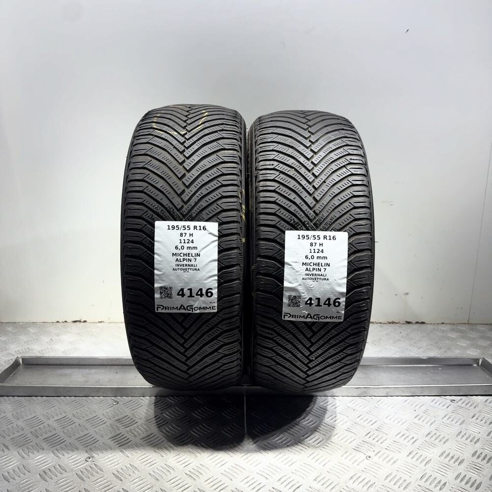 Gomme Usate 195 55 R16 87H Michelin Alpin 7 86% Invernali