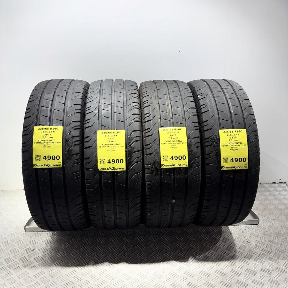Gomme Usate 235 65 R16C 115/113R Continental Contivancontact 200 98% Estive