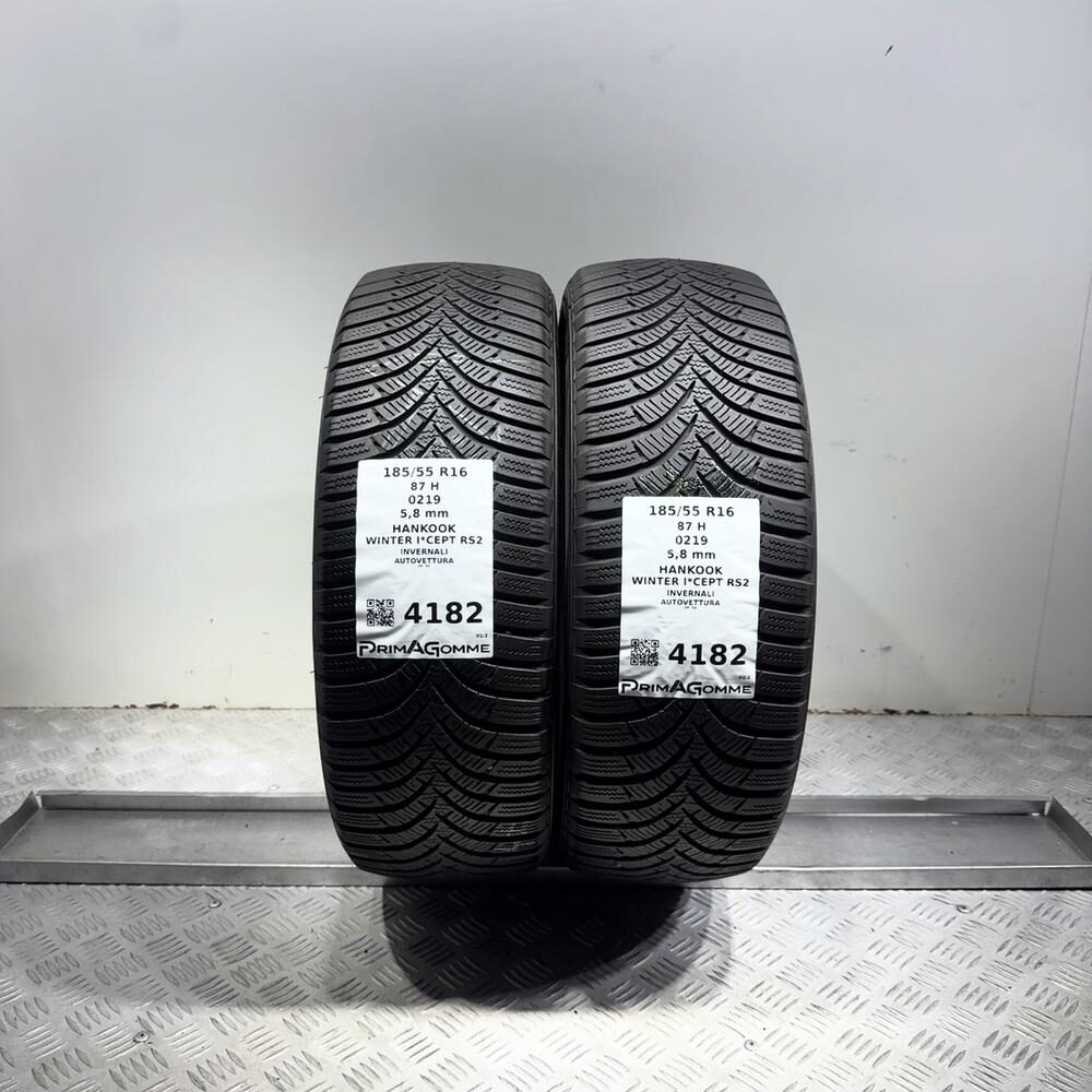 Gomme Usate 185 55 R16 87H Hankook Winter I*Cept RS2 83% Invernali