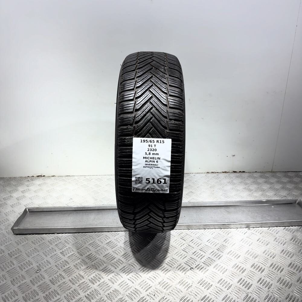 Gomma Usata 195 65 R15 91T Michelin Alpin 6 83% Invernale