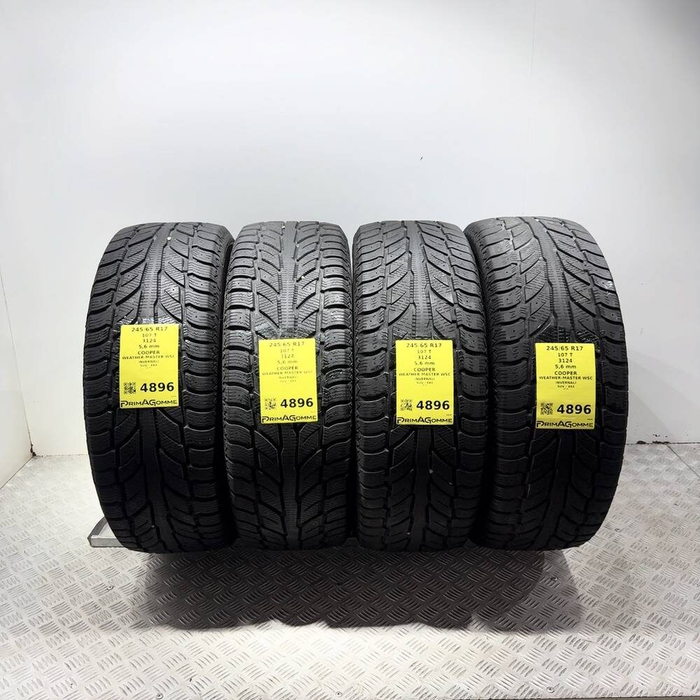 Gomme Usate 245 65 R17 107T Cooper Weather-Master Wsc 80% Invernali