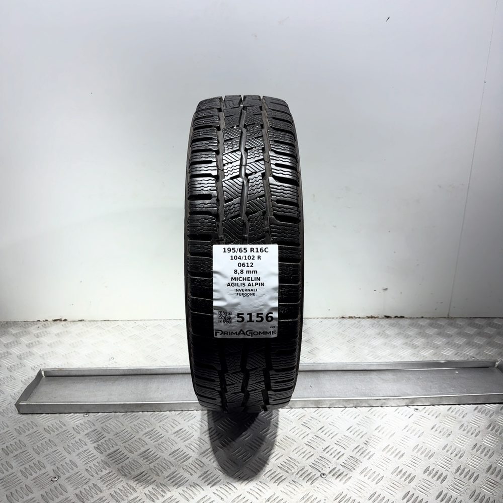 Gomma Usata 195 65 R16C 104/102R Michelin Agilis Alpin 98% Invernale