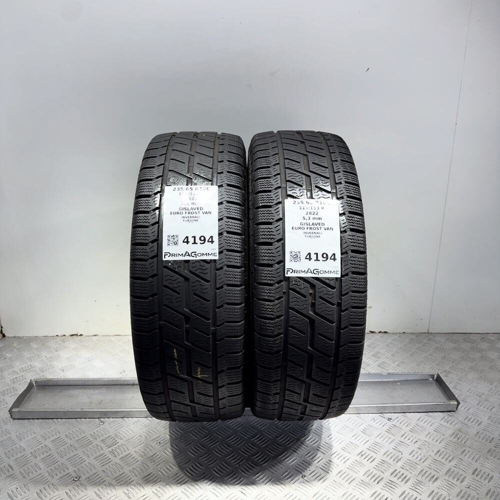 Gomme Usate 235 65 R16C 115/113R Gislaved Euro Frost Van 76% Invernali