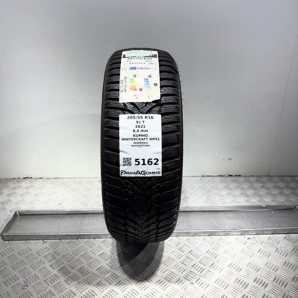 Gomma Usata 205 55 R16 91T Kumho Wintercraft WP51 98% Invernale