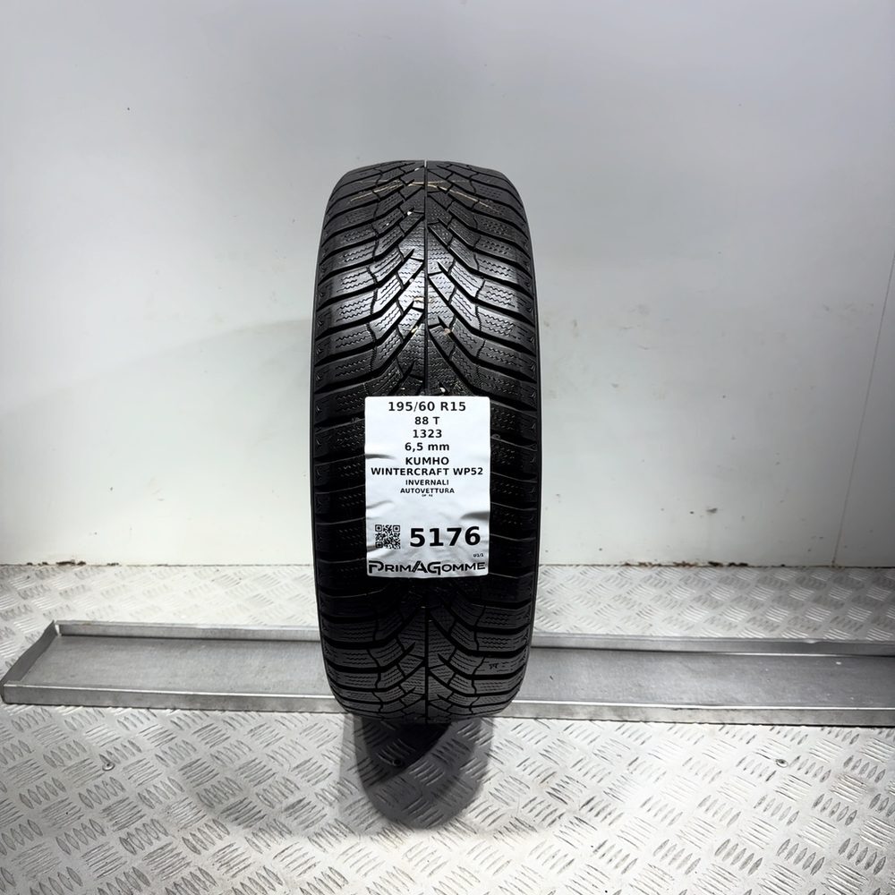 Gomma Usata 195 60 R15 88T Kumho Wintercraft WP52 93% Invernale